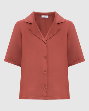 Peserico Теракотова блуза прямого крою A0640606638