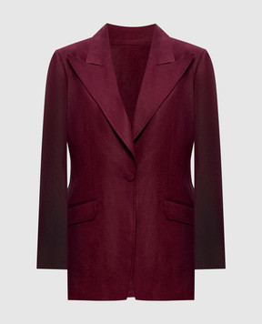 Gabriela Hearst Бордовий жакет Leiva із льону 2265001LI042