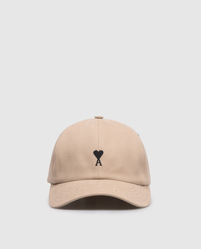 Ami Paris Бежева кепка з вишивкою емблеми UCP265AW0041