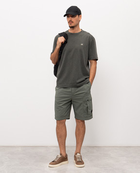 C.P. Company Сіра футболка з принтом логотипа MTS192A110643P