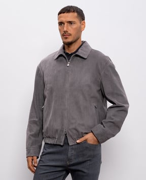 Brunello Cucinelli Сіра замшева куртка MPCAO2071