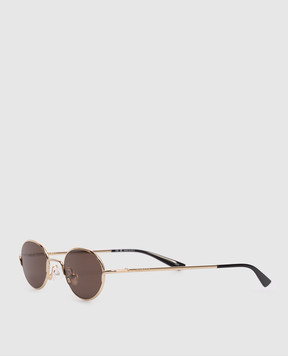 Alexander McQueen Золотые очки с гравировкой логотипа 861683I3330