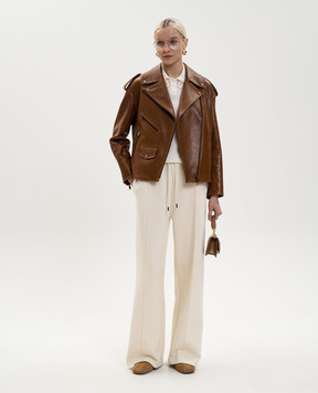 Babe Pay Pls Коричнева шкіряна косуха 2518ARIZONA