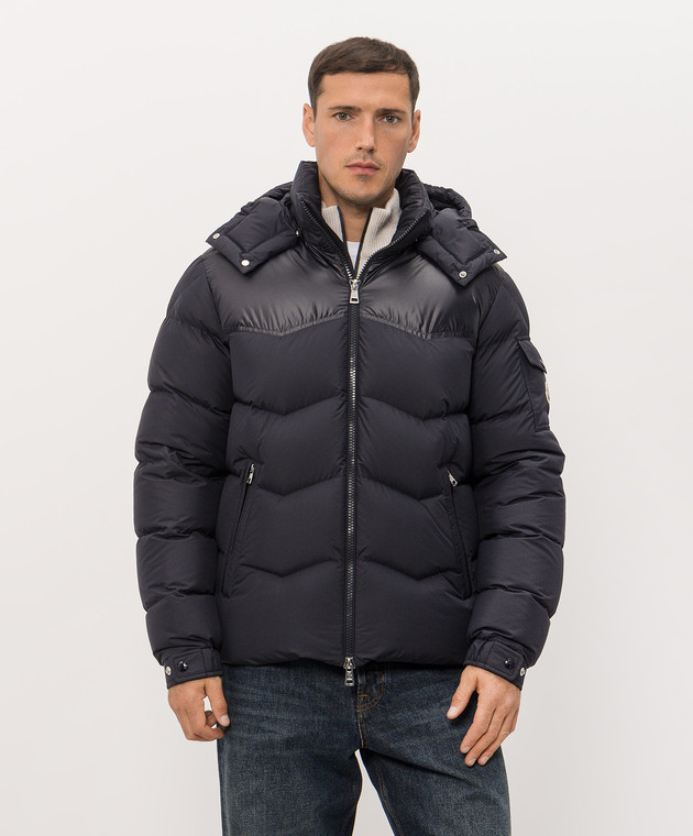 Moncler Синій пуховик Ravelis L20911A00218597YW зображення 3