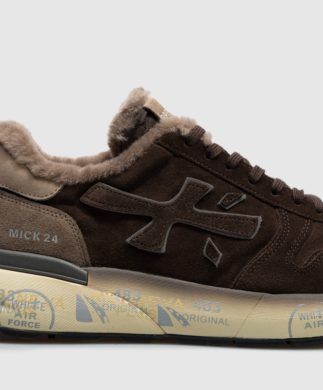 Premiata Коричневые замшевые кроссовки Mick на меху MICK7898M изображение 5