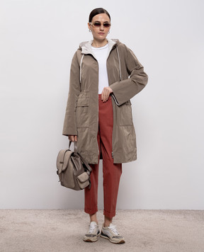 Peserico Плащ кольору хакі A251306953A