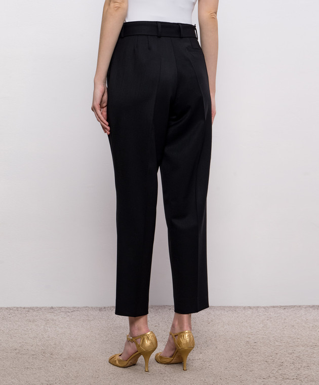 Jacob Lee Чорні штани з вовною WP0011SS26BL зображення 4