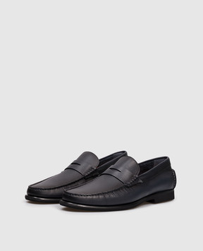Santoni Сині шкіряні лофери MCPT02681LI1SSDS