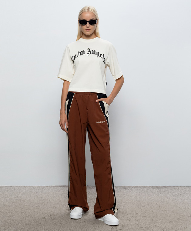 Palm Angels Коричневые спортивные штаны PAMCA002FB001w изображение 2