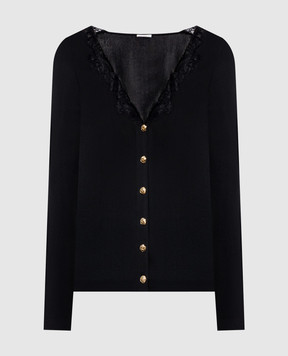 Balmain Черный кардиган с кружевом CA0000000011