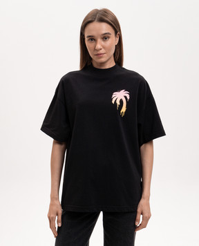 Palm Angels Черная футболка I Love PA PWAA07BS26JER004