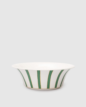 Geminiano Cozzi 1765 Білий порцеляновий салатник Striche Verdi e Oro TTCMI24249036