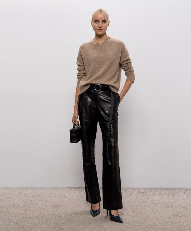 Max Mara Коричневый пуловер FATA из кашемира SMMFATA изображение 2