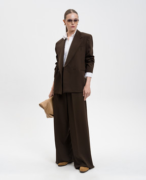 Max Mara Weekend Коричневые брюки GARENNA из шерсти GARENNA