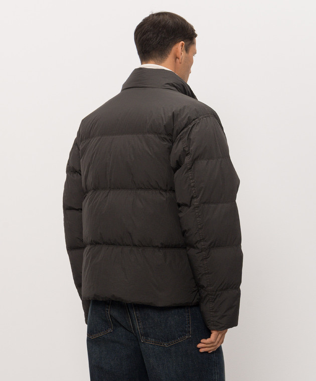 Stone Island Сірий пуховик з патчем логотипа L2S154100109S0A23 зображення 4