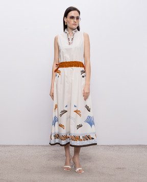 Herno Сукня кольору айворі з принтом AB000080D13320