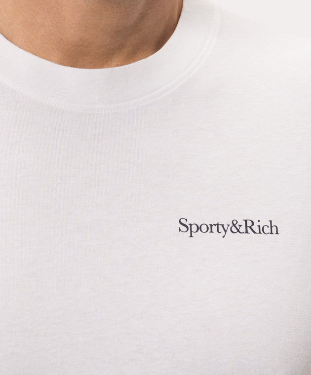 Sporty & Rich Белая футболка с принтом логотипа TO11984300WH01 изображение 4
