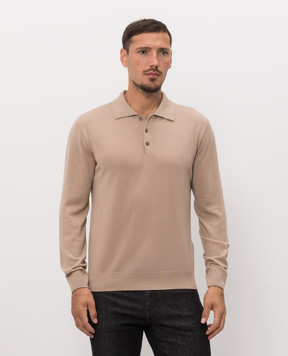 Canali Бежеве поло з вовни MK02353C1123