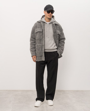 Dolce&Gabbana Сіре худі з вовни та кашеміру GXX78TJGMN3