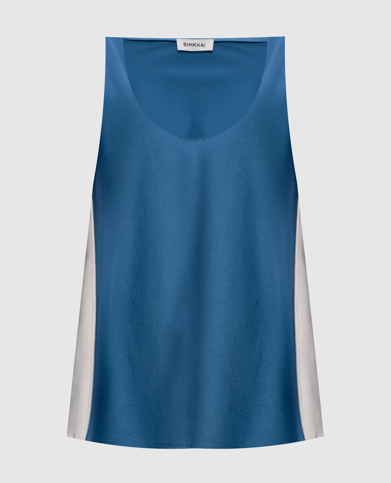 Синий топ с лампасами