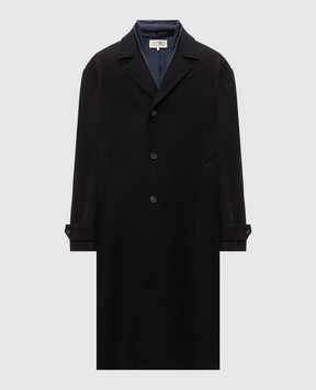 Maison Margiela MM6 Черное пальто с шерстью SH2AA0030S52207