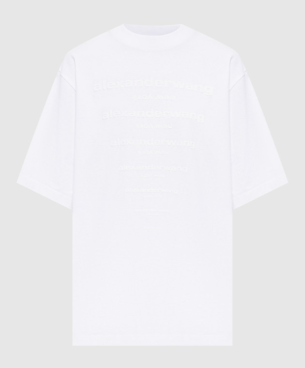 Alexander Wang Белая футболка с логотипом в тон UCC3261924w