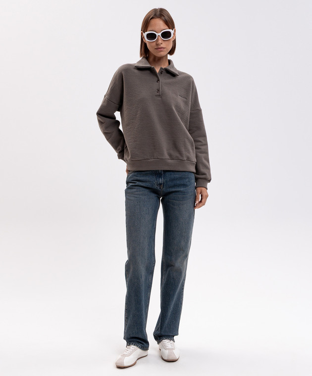 Magda Butrym Свитшот цвета хаки BLOUSE15128726 изображение 2