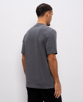 Brunello Cucinelli Сіра меланжева футболка Genius Loci M0B138520