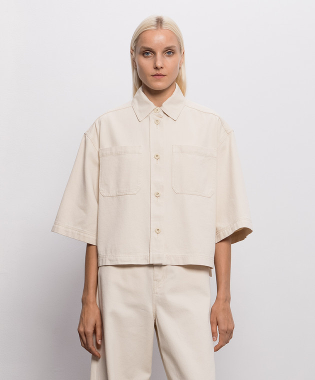 Max Mara Weekend Бежева джинсова сорочка TERRA WKDTERRA зображення 3