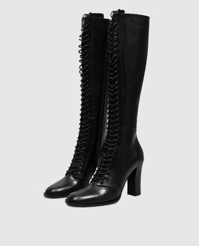 Dolce&Gabbana Черные кожаные сапоги CU1361A3T95