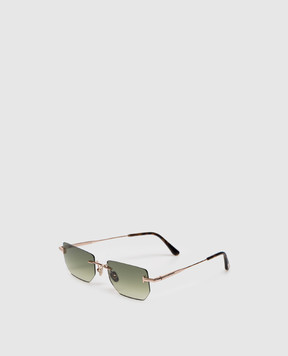 Tom Ford Золотые очки ETHAN с логотипом FT1355