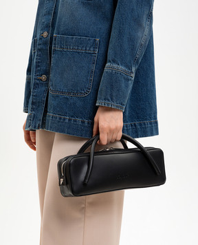 Dondup Черная кожаная сумка-багет WB307PL0660DXXX