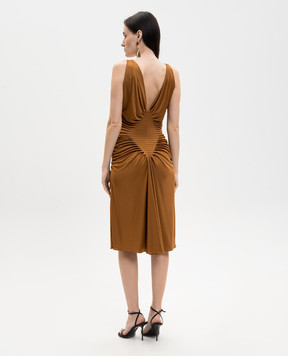 Versace Коричневое платье 10248531A12497