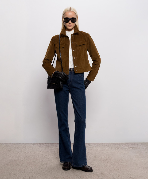 Tom Ford Коричневая бархатная куртка GID089DEX248 изображение 2