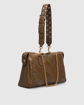 Valentino Коричнева шкіряна сумка Panthea з кристалами Swarovski 7W0B0S70UYF