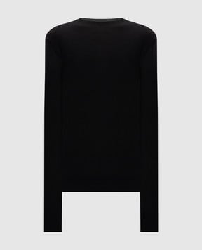 Toteme Чорний джемпер з вовни та шовку 252WRT0469YA0190