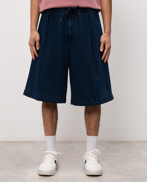 Juun.j Сині шорти з вишивкою логотипа JC6425PD2R