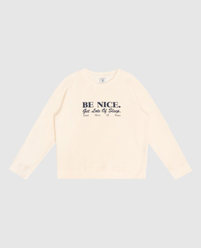 Sporty & Rich Дитячий жовтий утеплений світшот Be Nice WS07676003YE02
