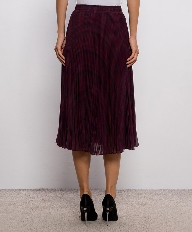 Ermanno Scervino Бордовая юбка миди в клетку D492O363WVI изображение 4