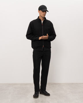 Kiton Черная спортивная куртка из шерсти и кашемира UMC032K0145I