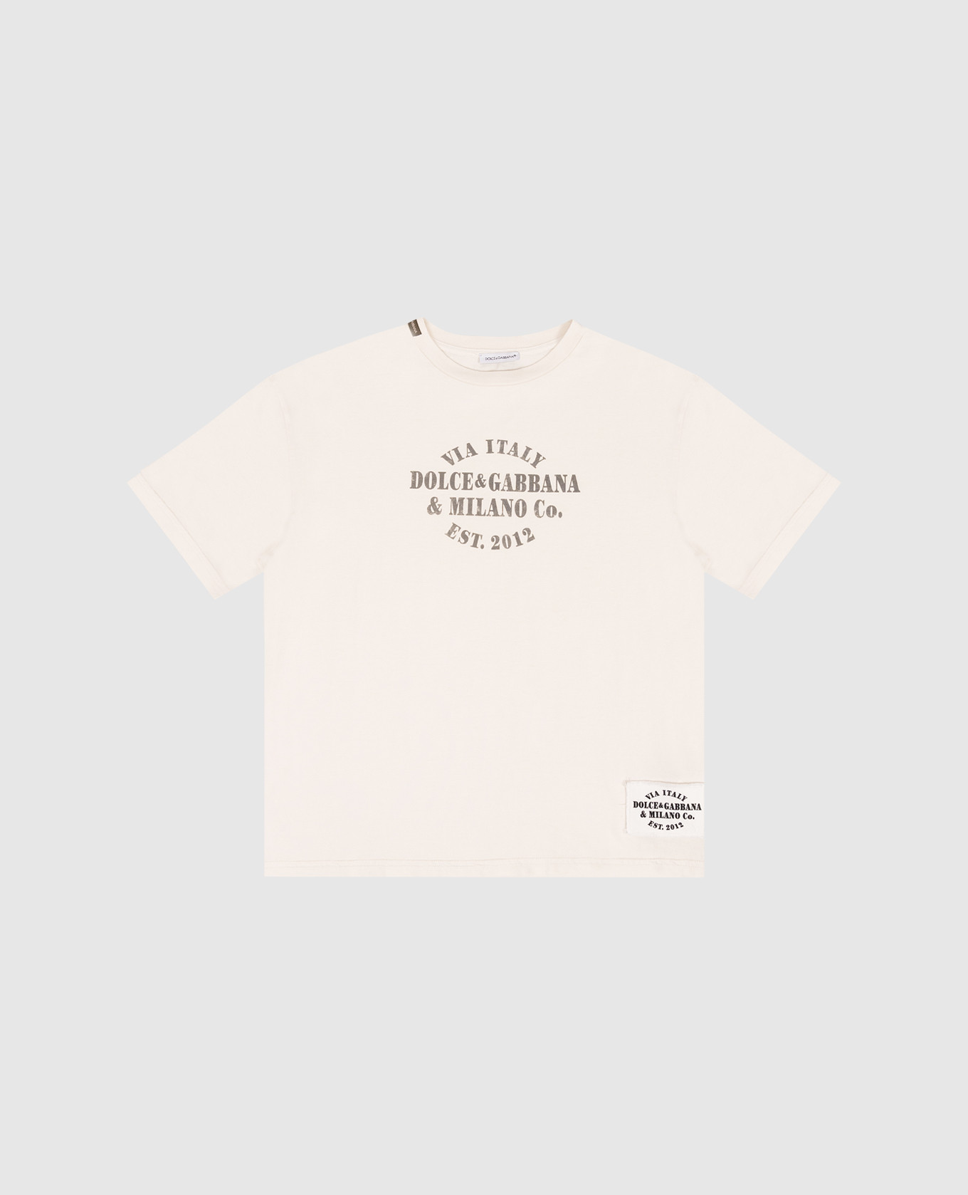 

Детская футболка с принтом логотипа, Бежевый, Футболки