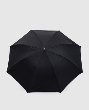 Pasotti Черный складной зонтик Silver Lion OMITUO64SRASO67681