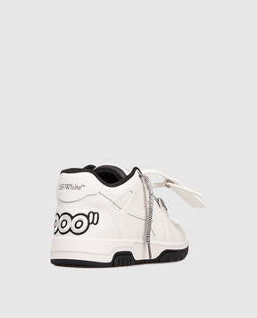 Off-White Белые кожаные кроссовки Out Of Office с логотипом OWIA259F25LEA006