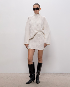 Twinset Свитер цвета айвори с шерстью и кашемиром 262TT3353