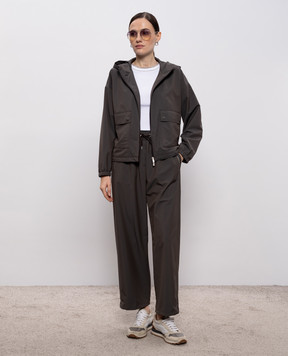 Peserico Коричневая ветровка с шерстью A2513102561