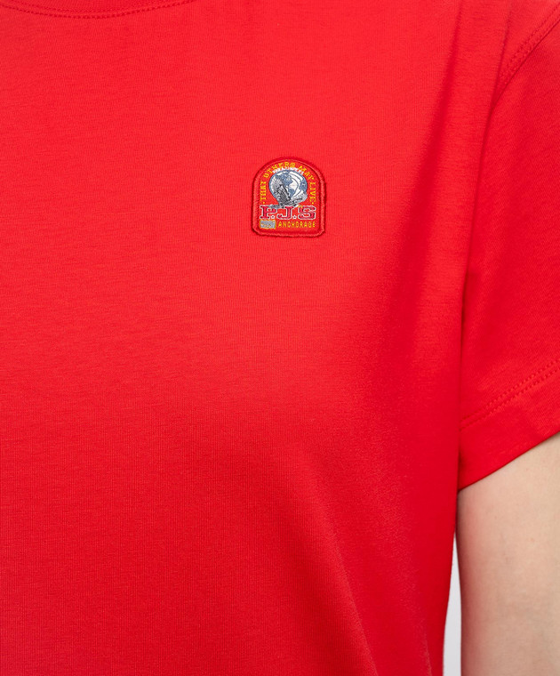 Parajumpers Красная футболка с патчем логотипа Sabella 26SPWTSER33 изображение 5