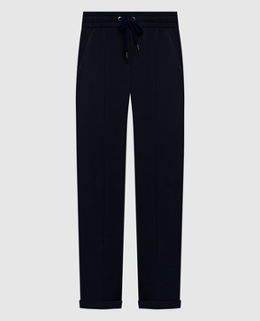 Brunello Cucinelli Сині спортивні штани з відворотами MH827FB799