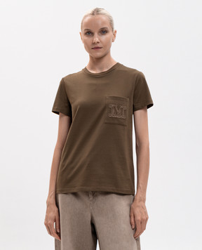 Max Mara Футболка PAPAIA цвета хаки PAPAIA
