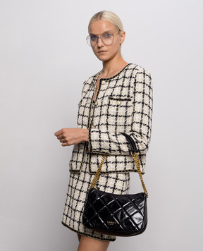 Twinset Чорна шкіряна глянцева сумка Liliane 262TD8151