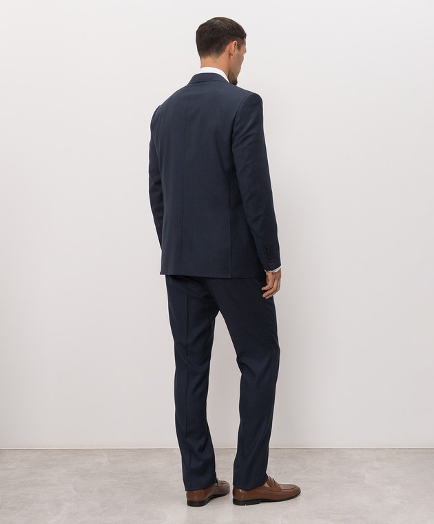 Canali Синий костюм из шерсти BF056811228020 изображение 4